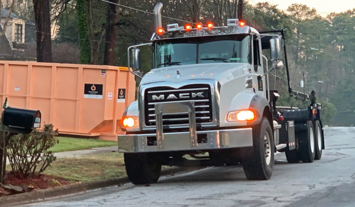 img_3367 Mack truck in front of dumpster